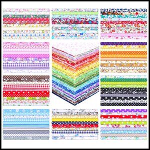 Cotton Fabric Squares Precut Quilting DIY Craft Sewing Floral Patchwork Bundles